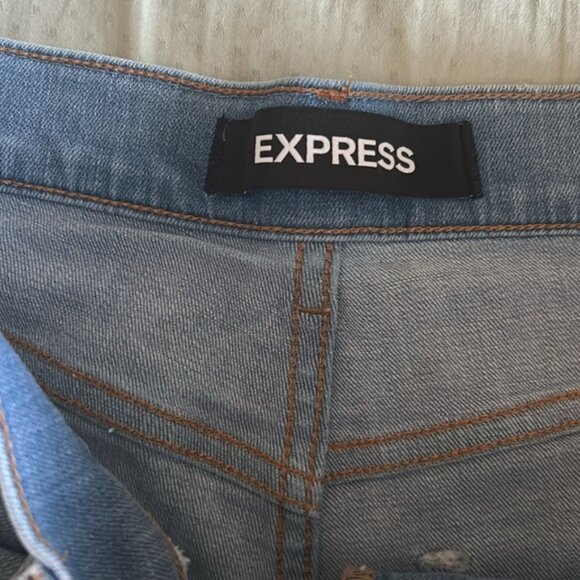 Express Shortie Vintage Hi Rise Lace Up Shorts - 6 - Picture 2 of 5